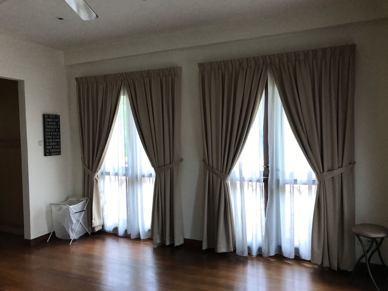 Curtains cleaned and refreshed in a Singapore home