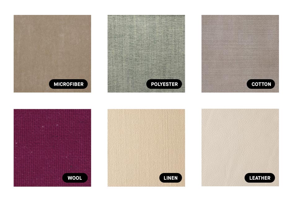 Types of Upholstery Fabrics cleaned by Big Red Carpet Cleaners
